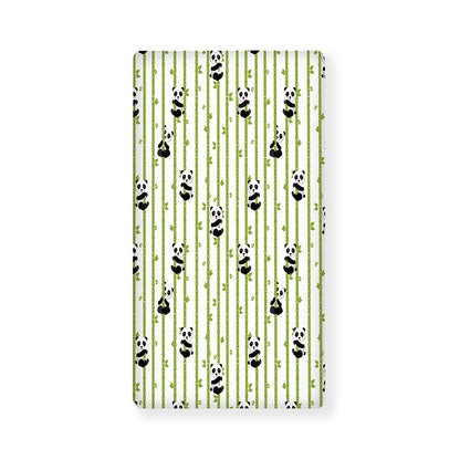 Cute Panda And Bamboo Pattern Print Baby Crib Sheet