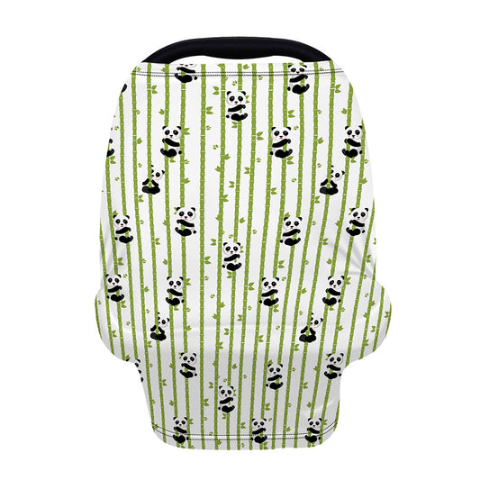 Cute Panda And Bamboo Pattern Print Baby Seat Cover