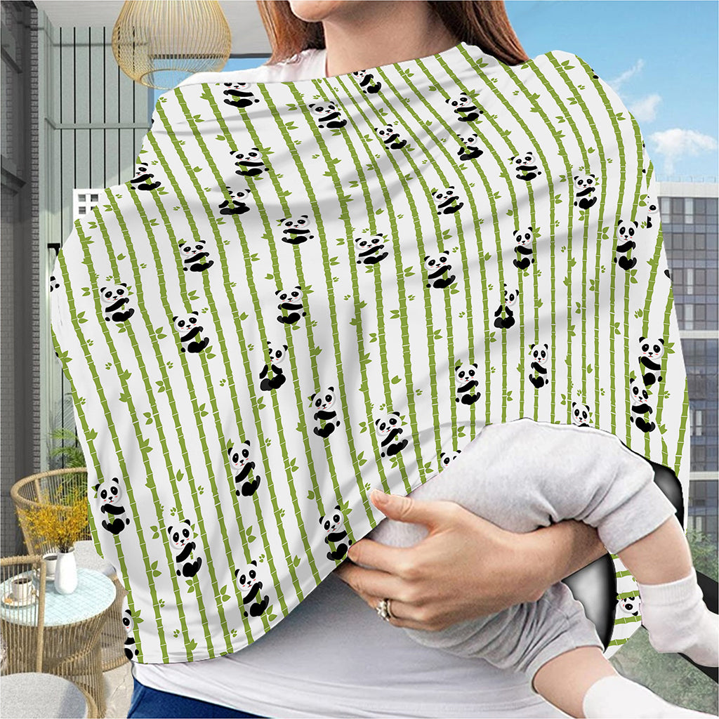 Cute Panda And Bamboo Pattern Print Baby Seat Cover
