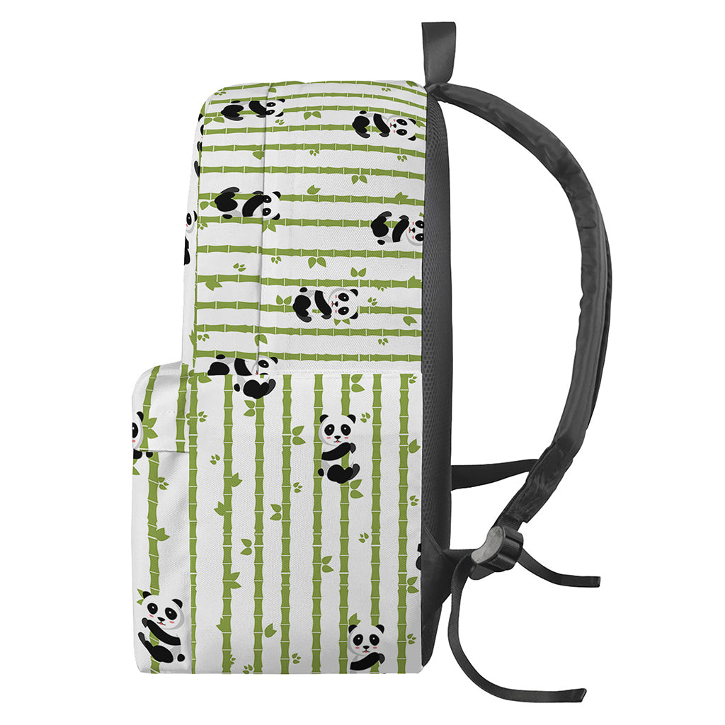 Cute Panda And Bamboo Pattern Print Backpack