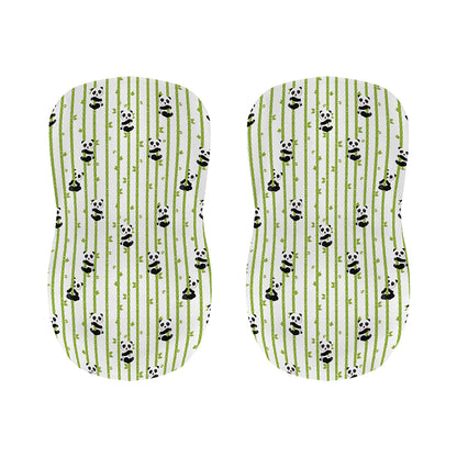 Cute Panda And Bamboo Pattern Print Bar Stool Covers