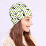 Cute Panda And Bamboo Pattern Print Beanie
