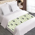 Cute Panda And Bamboo Pattern Print Bed Runner