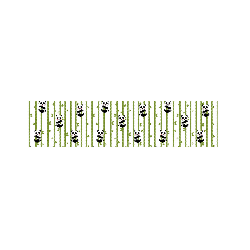 Cute Panda And Bamboo Pattern Print Bed Runner