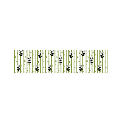 Cute Panda And Bamboo Pattern Print Bed Runner