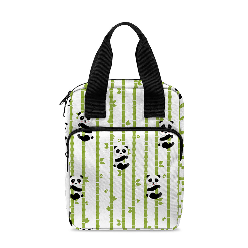 Cute Panda And Bamboo Pattern Print Bible Tote Bag