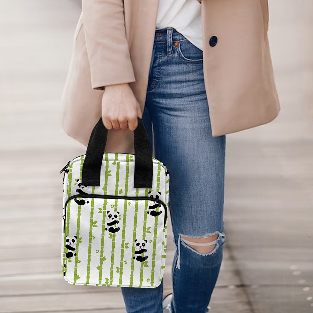 Cute Panda And Bamboo Pattern Print Bible Tote Bag