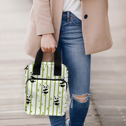 Cute Panda And Bamboo Pattern Print Bible Tote Bag