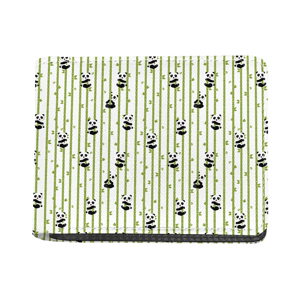 Cute Panda And Bamboo Pattern Print Bifold Wallet