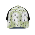 Cute Panda And Bamboo Pattern Print Black Mesh Trucker Hat