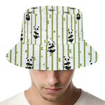 Cute Panda And Bamboo Pattern Print Bucket Hat