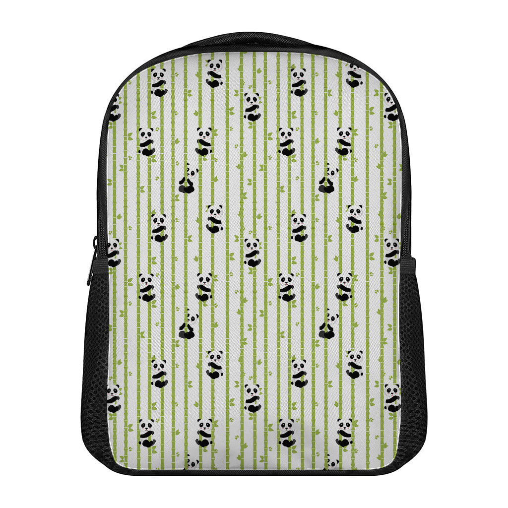 Cute Panda And Bamboo Pattern Print Casual Backpack