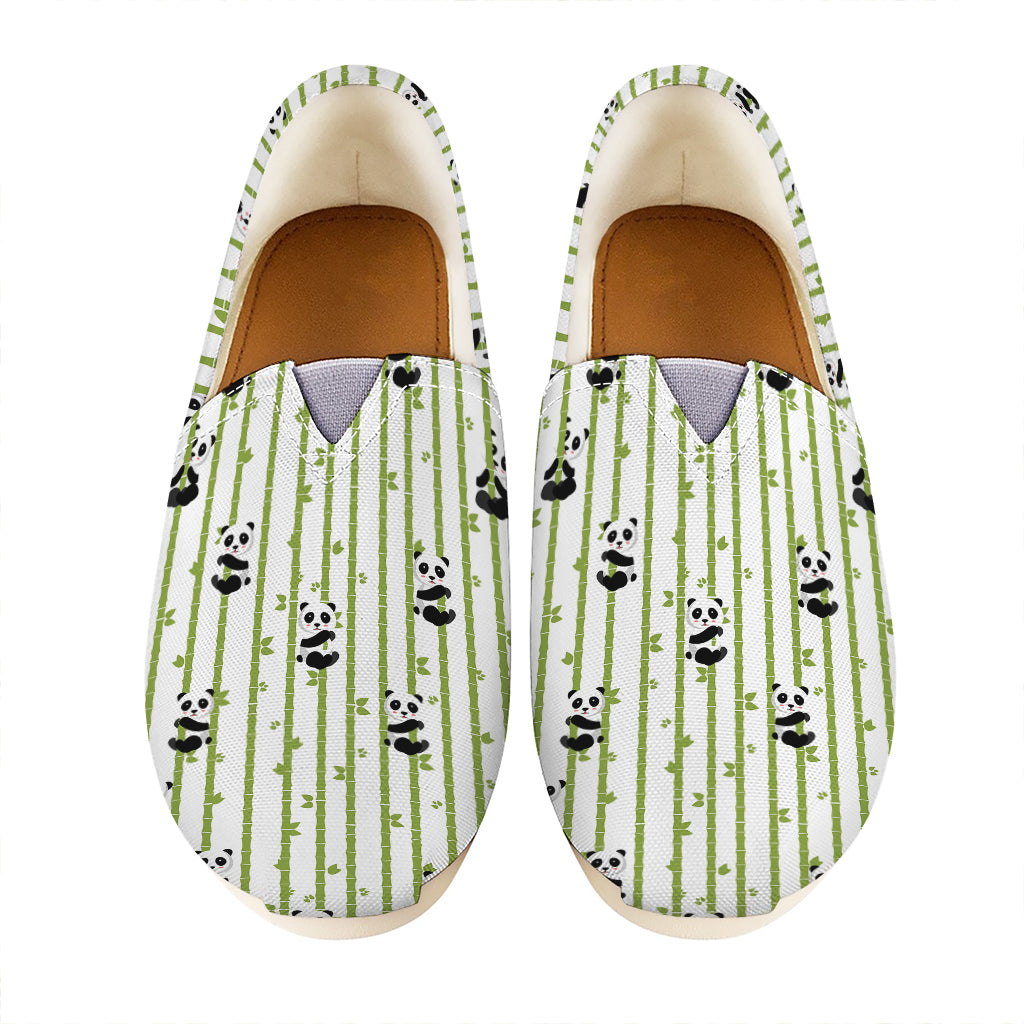 Cute Panda And Bamboo Pattern Print Casual Shoes