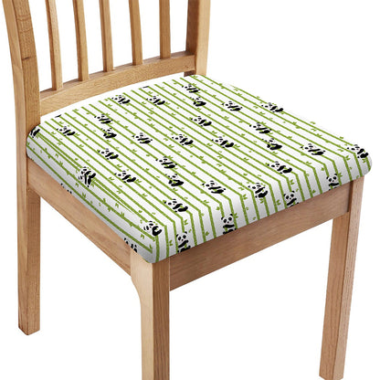 Cute Panda And Bamboo Pattern Print Chair Cushion Cover