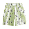 Cute Panda And Bamboo Pattern Print Cotton Shorts