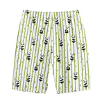 Cute Panda And Bamboo Pattern Print Cotton Shorts