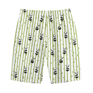 Cute Panda And Bamboo Pattern Print Cotton Shorts