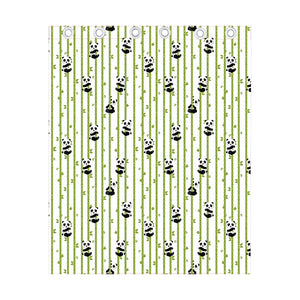 Cute Panda And Bamboo Pattern Print Curtain