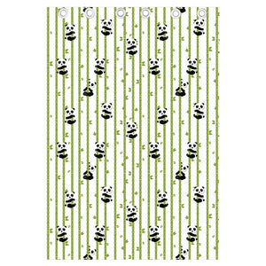 Cute Panda And Bamboo Pattern Print Curtain