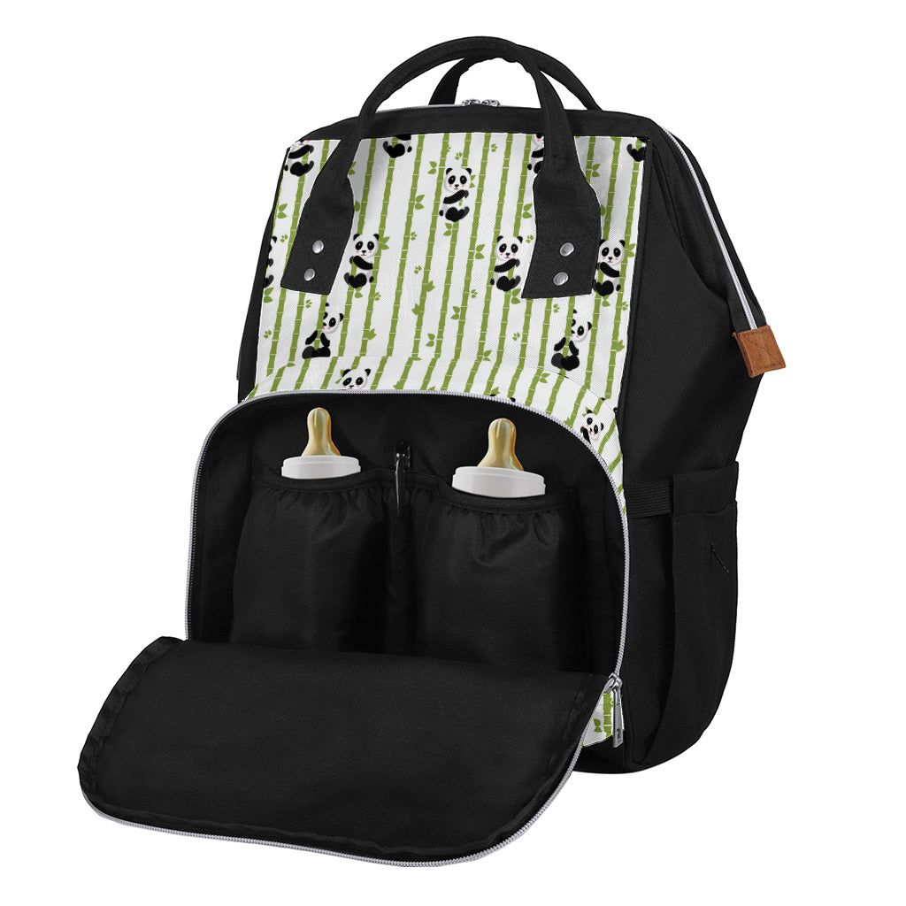 Cute Panda And Bamboo Pattern Print Diaper Bag