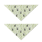 Cute Panda And Bamboo Pattern Print Dog Bandana