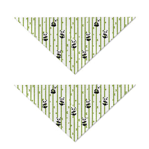 Cute Panda And Bamboo Pattern Print Dog Bandana