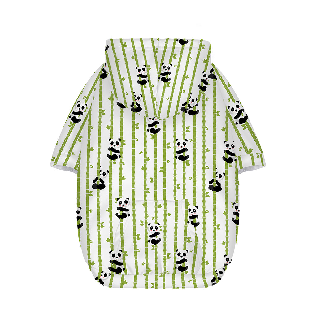 Cute Panda And Bamboo Pattern Print Dog Zip Up Hoodie