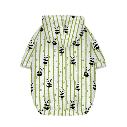 Cute Panda And Bamboo Pattern Print Dog Zip Up Hoodie