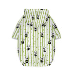 Cute Panda And Bamboo Pattern Print Dog Zip Up Hoodie