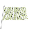 Cute Panda And Bamboo Pattern Print Flag