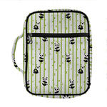 Cute Panda And Bamboo Pattern Print Front Pocket Bible Bag