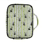 Cute Panda And Bamboo Pattern Print Front Pocket Bible Bag