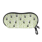 Cute Panda And Bamboo Pattern Print Glasses Case