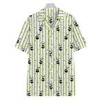 Cute Panda And Bamboo Pattern Print Hawaiian Shirt