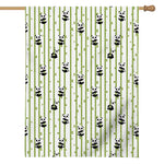 Cute Panda And Bamboo Pattern Print House Flag