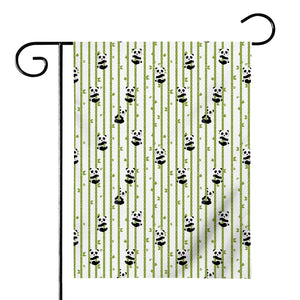 Cute Panda And Bamboo Pattern Print House Flag