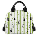 Cute Panda And Bamboo Pattern Print Insulated Lunch Bag