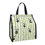 Cute Panda And Bamboo Pattern Print Insulated Lunch Tote