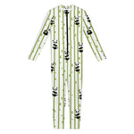 Cute Panda And Bamboo Pattern Print Jumpsuit