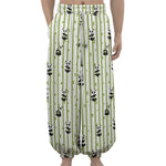 Cute Panda And Bamboo Pattern Print Lantern Pants