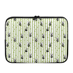 Cute Panda And Bamboo Pattern Print Laptop Sleeve