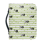 Cute Panda And Bamboo Pattern Print Leather Bible Cover