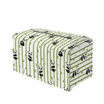 Cute Panda And Bamboo Pattern Print Leather Tissue Box Cover