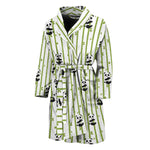 Cute Panda And Bamboo Pattern Print Men's Bathrobe