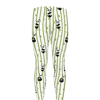 Cute Panda And Bamboo Pattern Print Men's leggings