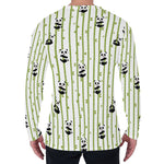 Cute Panda And Bamboo Pattern Print Men's Long Sleeve T-Shirt