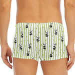 Cute Panda And Bamboo Pattern Print Men's Short Boxer Briefs