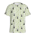 Cute Panda And Bamboo Pattern Print Men's Athletic T-Shirt