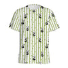 Cute Panda And Bamboo Pattern Print Men's Sports T-Shirt