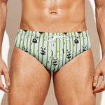 Cute Panda And Bamboo Pattern Print Men's Swim Briefs